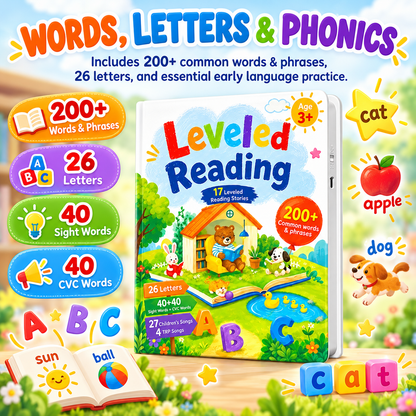 📚 50% OFF Interactive Leveled Reading Sound Book – 17 Stories & 200+ Words 🌈