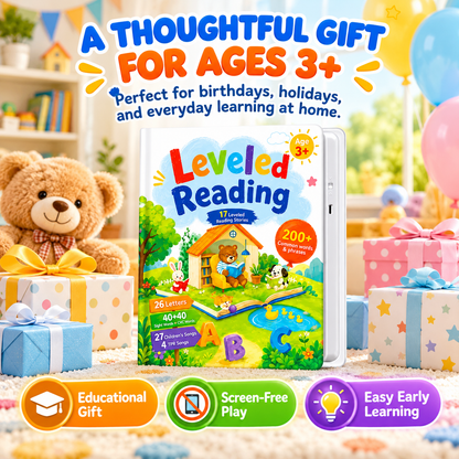 📚 50% OFF Interactive Leveled Reading Sound Book – 17 Stories & 200+ Words 🌈