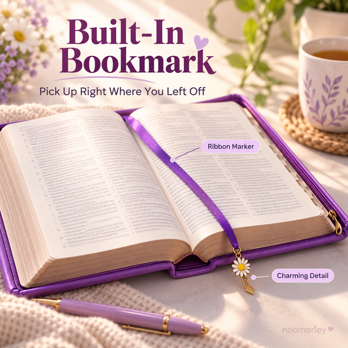 💜 50% OFF ✨ Elegant Quilted Bible Cover with Handle – Beautiful Bible Protector & Faith-Inspired Gift