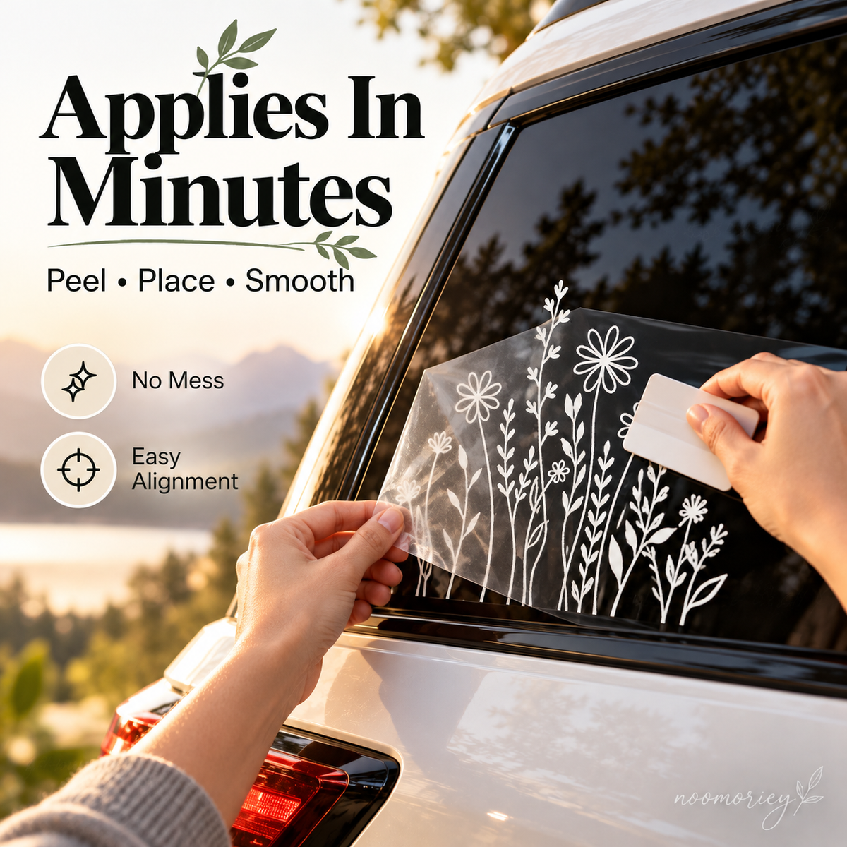 🌼 50% OFF 🚗 Boho Wildflower Car Decals – Waterproof & Sun-Resistant Floral Stickers