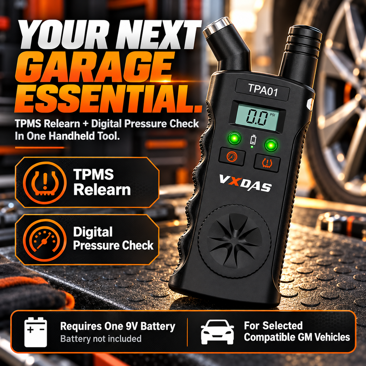 🔧 50% OFF! 2-in-1 TPMS Relearn Tool with Digital Tire Pressure Check