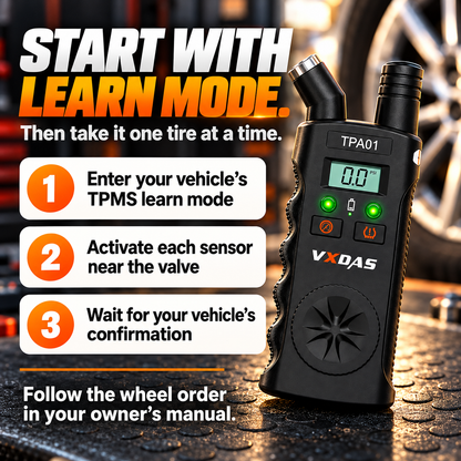 🔧 50% OFF! 2-in-1 TPMS Relearn Tool with Digital Tire Pressure Check