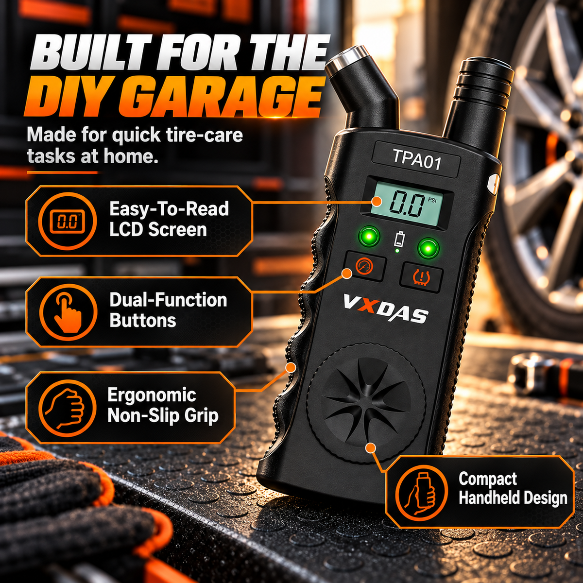 🔧 50% OFF! 2-in-1 TPMS Relearn Tool with Digital Tire Pressure Check