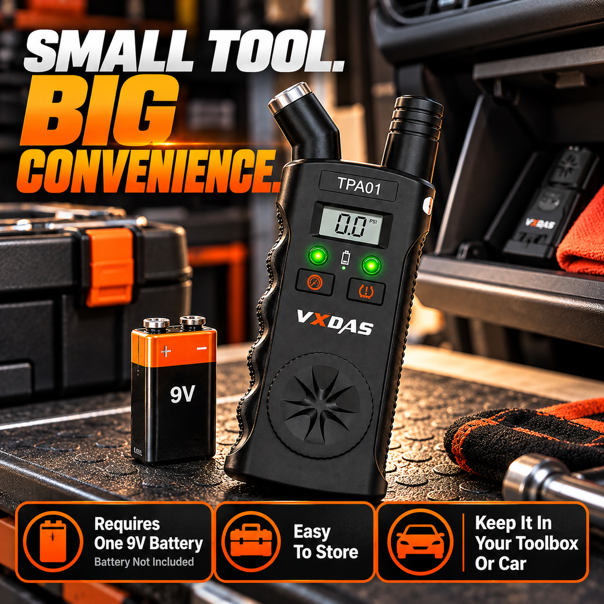 🔧 50% OFF! 2-in-1 TPMS Relearn Tool with Digital Tire Pressure Check