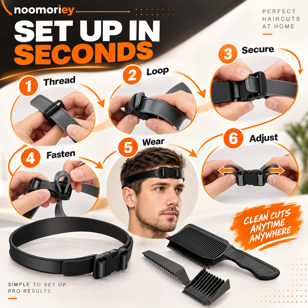 Unisex 3-Piece Hair Cutting Guide Kit