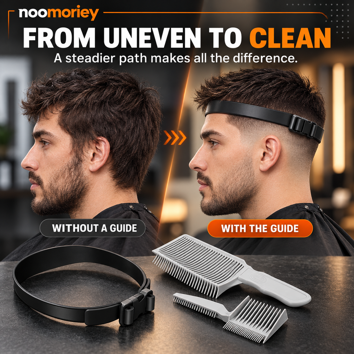 Unisex 3-Piece Hair Cutting Guide Kit