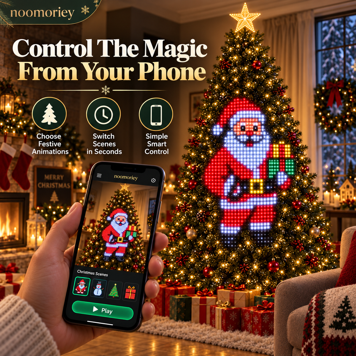 🎄 Animated LED Christmas Tree Lights