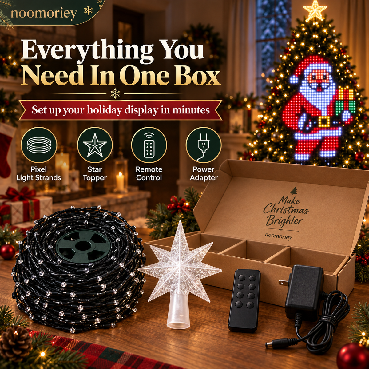 🎄 Animated LED Christmas Tree Lights