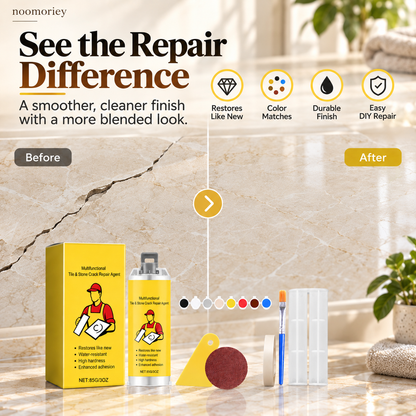 🔥Quick-Drying Tile Repair Glue - Complete Tool Kit for DIY – Fix Cracks Permanently in Minutes!!!✨