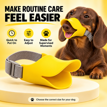 🦆 Adjustable Duck-Bill Dog Muzzle – Soft, Lightweight & Easy-Fit Support for Grooming and Routine Care