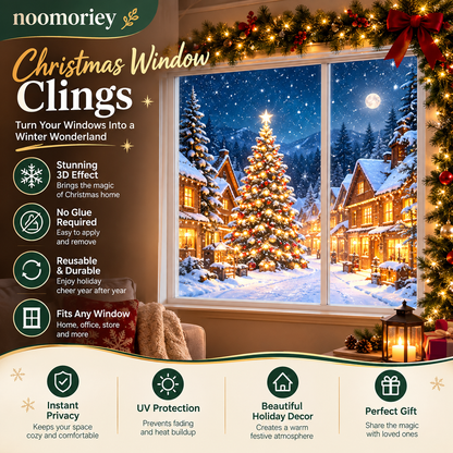 ✨ Christmas Magic Window Film – Remote Virtual Scene Home Decor