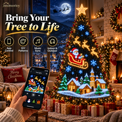 🎄 Smart LED Christmas Tree Lights ✨ DIY Holiday Patterns App Control Decoration