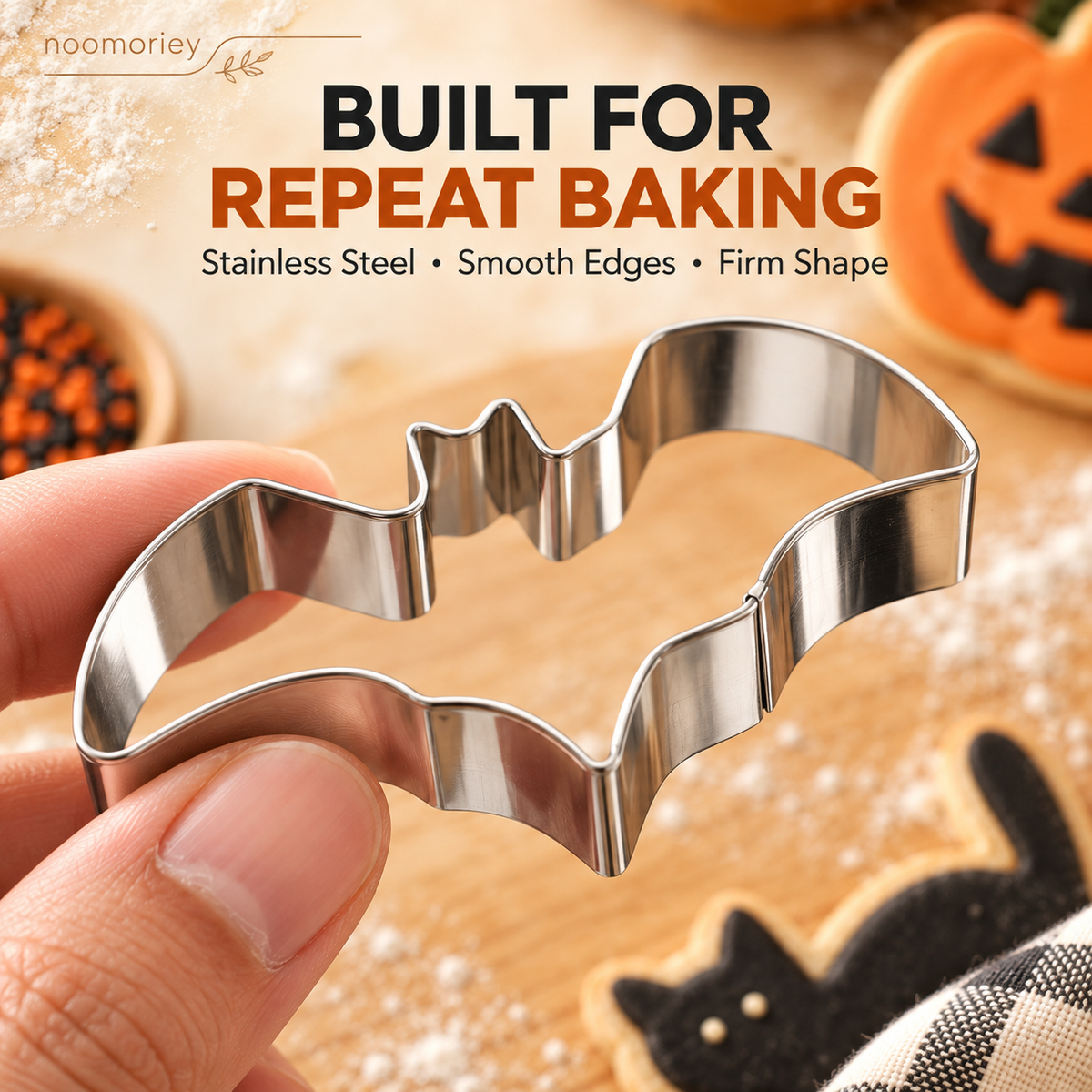 6 PCS Christmas & Halloween Stainless Steel Cookie Cutters – DIY Baking Mold Set