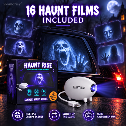 🎃 Halloween Window Projector 👻 16 Spooky Films USB Powered Holiday Decor