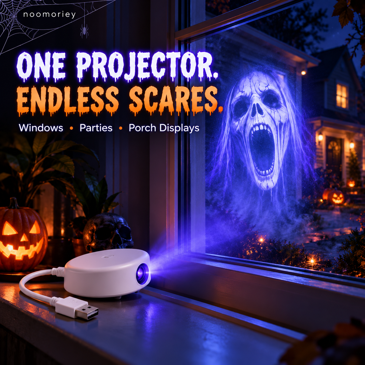 Halloween Ghost Window Projector – Spooky Effects for Home & Car