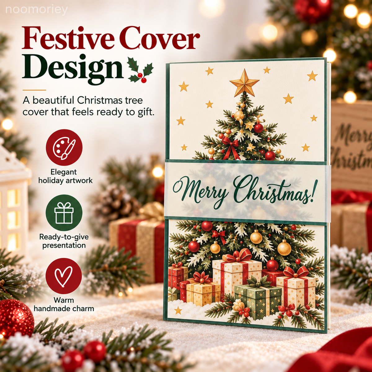 🎄 Christmas Surprise Gift Card Booklet – Interactive Pull-Tab Holiday Gift Holder