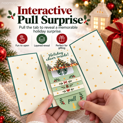 🎄 Christmas Surprise Gift Card Booklet – Interactive Pull-Tab Holiday Gift Holder