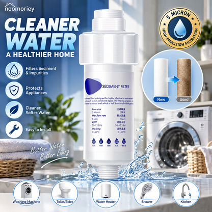 💧 50% OFF 5μm Sediment Water Filter – Cleaner Water For Washing Machine & Home