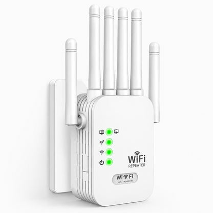 Whole-Home WiFi Extender – Up to 9,800 Sq Ft Coverage with 6 External Antennas