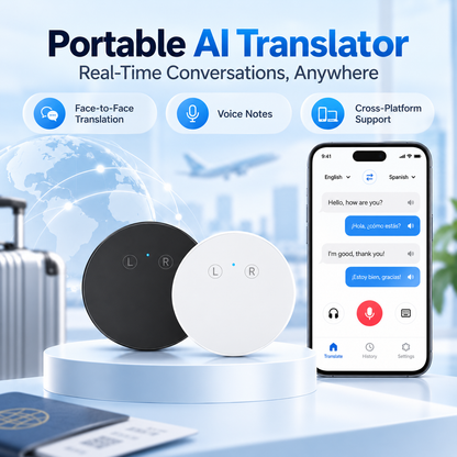 🌍 50% OFF Today! Portable AI Translator for Travel, Business & Daily Conversations