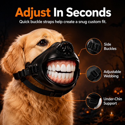 🎃Funny Big Smile Dog Muzzle Halloween Costume