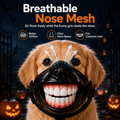 🎃Funny Big Smile Dog Muzzle Halloween Costume