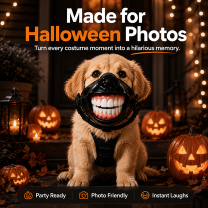 🎃Funny Big Smile Dog Muzzle Halloween Costume