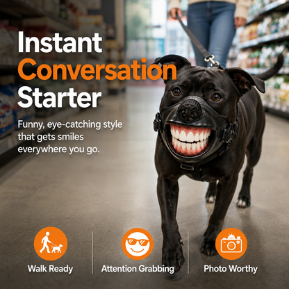 🎃Funny Big Smile Dog Muzzle Halloween Costume