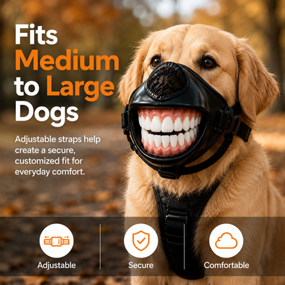🎃Funny Big Smile Dog Muzzle Halloween Costume
