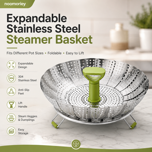Vegetable Steamer Basket for Cooking Food, Stainless Steel Veggie Steam Basket for Pot 🥦