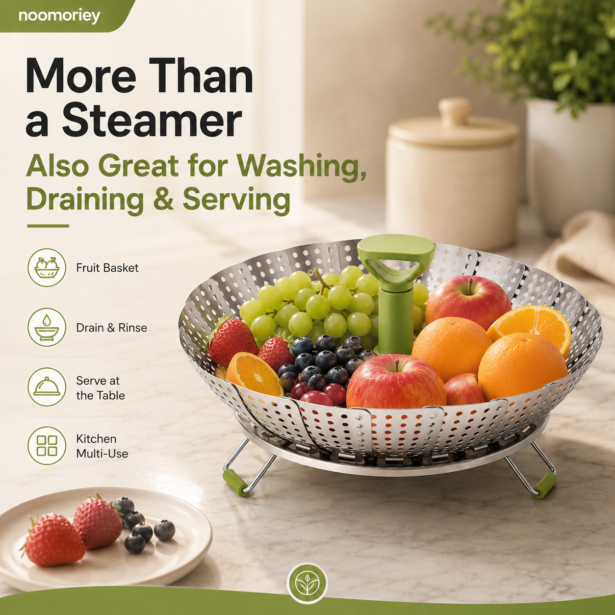Vegetable Steamer Basket for Cooking Food, Stainless Steel Veggie Steam Basket for Pot 🥦