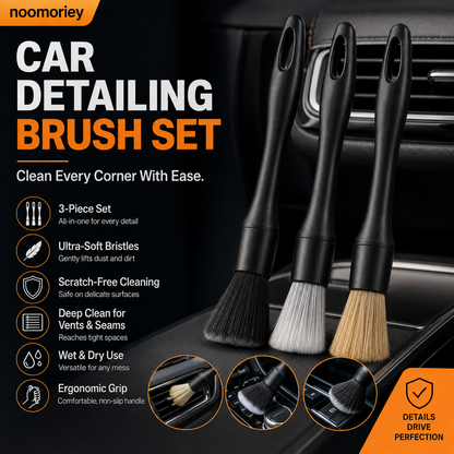 3PCS Car Detailing Brush Set