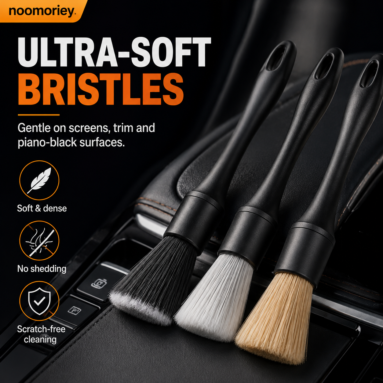 3PCS Car Detailing Brush Set