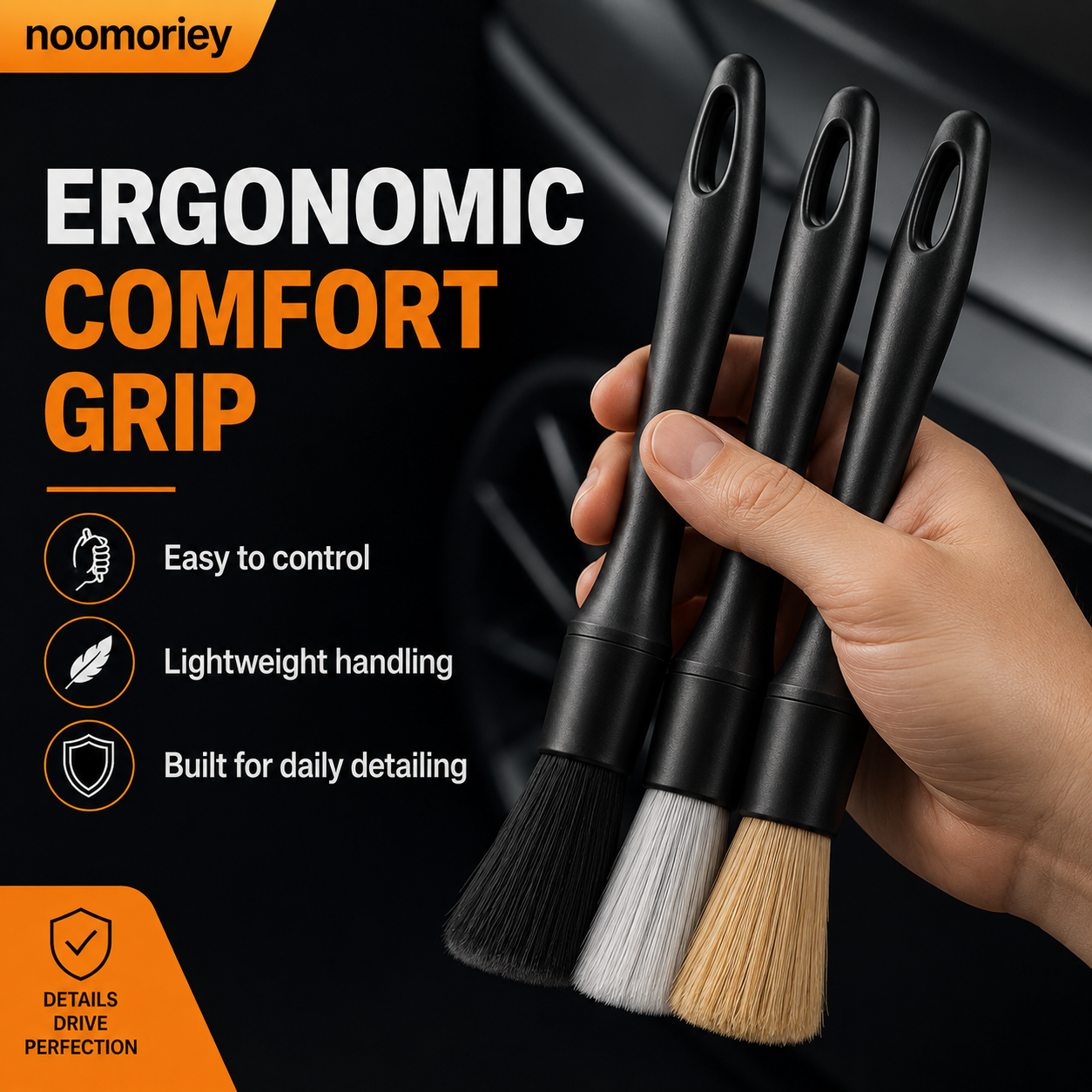 3PCS Car Detailing Brush Set