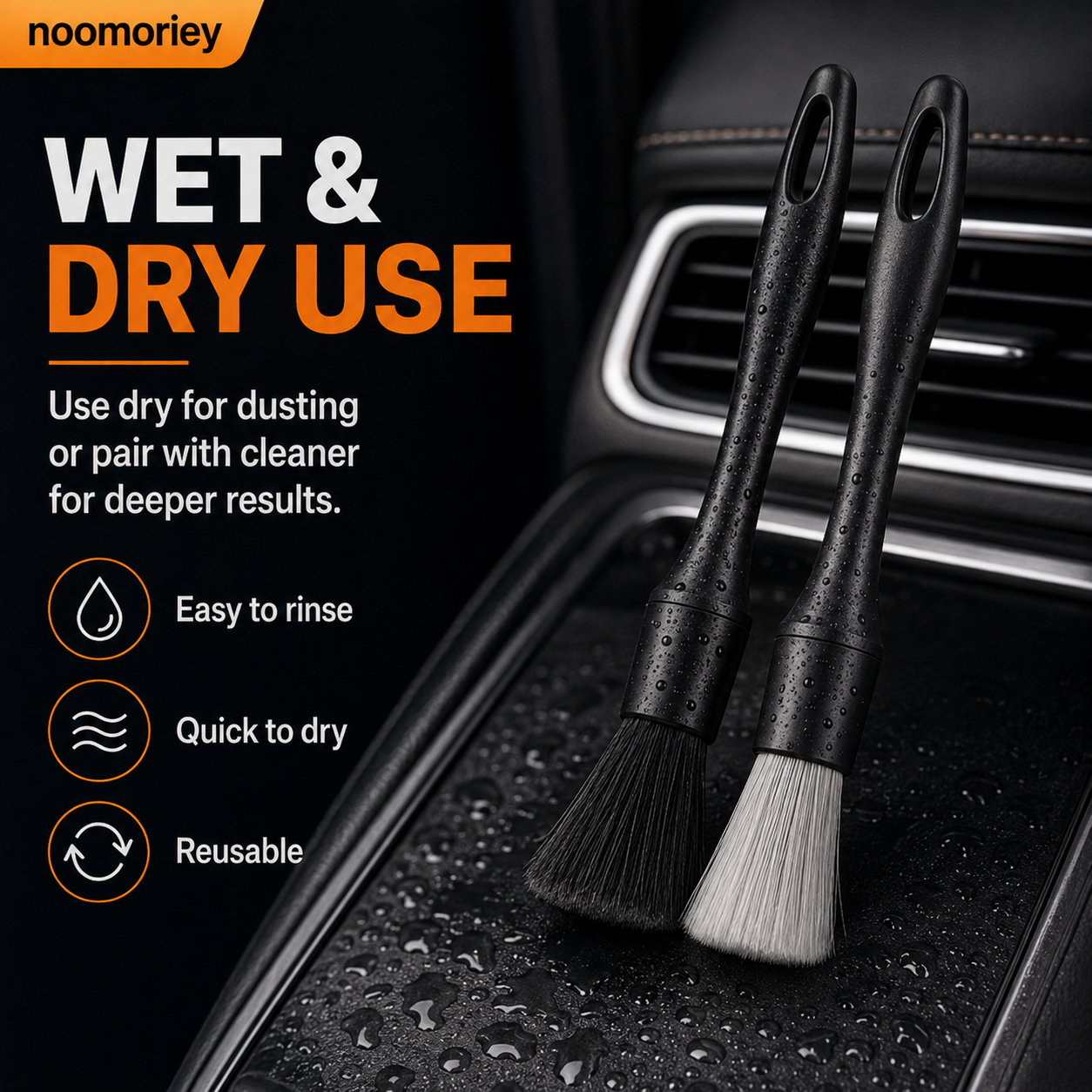 3PCS Car Detailing Brush Set