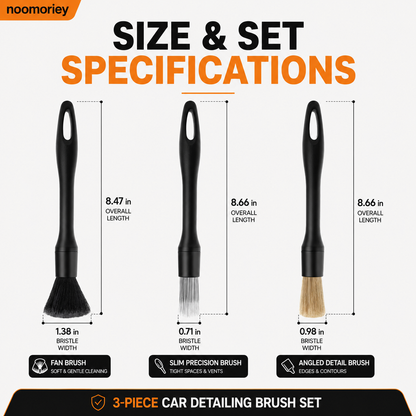 3PCS Car Detailing Brush Set
