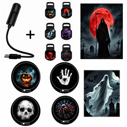🎃 HD Halloween Scene Projector – 6 Spooky HD Projections, Pick Your Perfect Display
