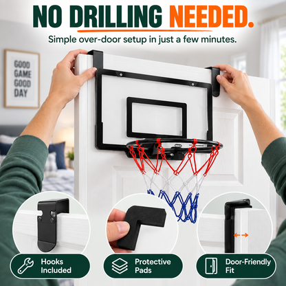 🔥50% OFF🏀 2-in-1 Basketball Hoop Laundry Hamper