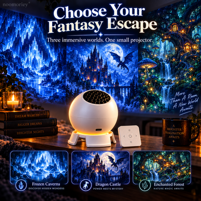 🐉 Dark Fantasy Dragon Room Projector – Immersive Castle, Forest & Frozen World Light ✨