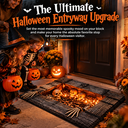 Halloween 3D Pit Illusion Welcome Mat - Non-Slip Horror Door Mat 🎃