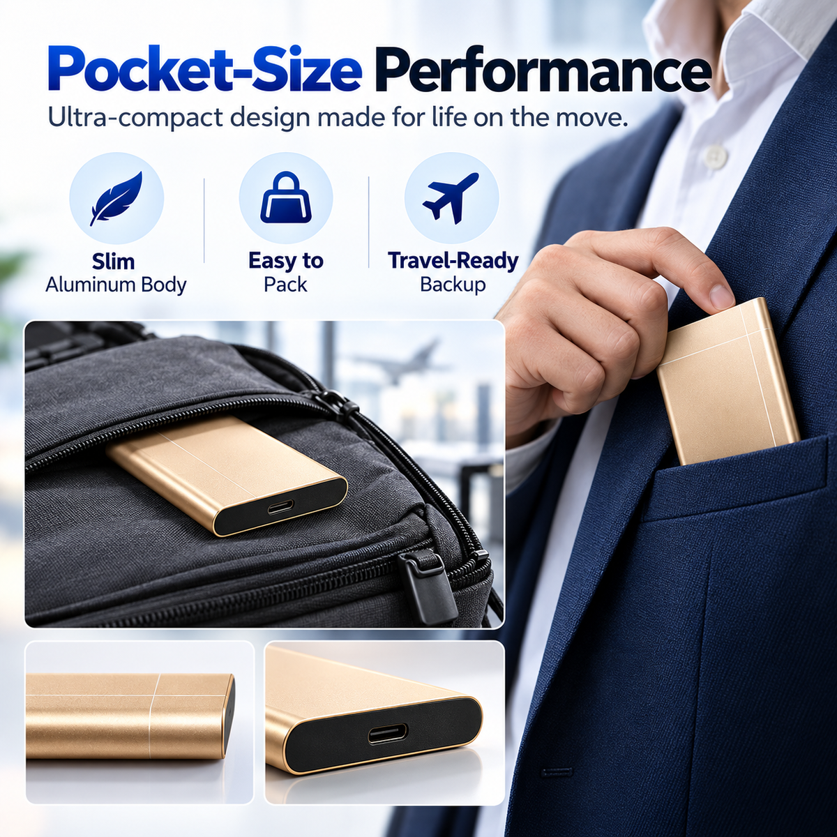 High-speed portable solid-state drives