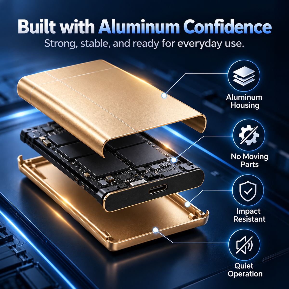 High-speed portable solid-state drives