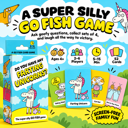 😂 50% OFF Today! Super Silly Go Fish Card Game for Kids & Family Game Night