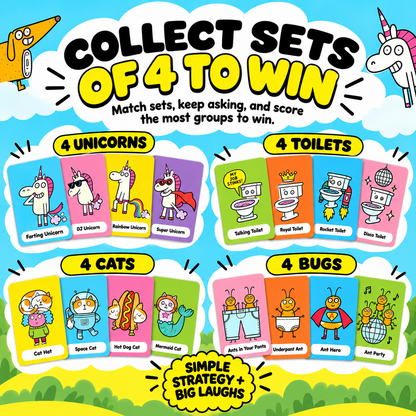 😂 50% OFF Today! Super Silly Go Fish Card Game for Kids & Family Game Night
