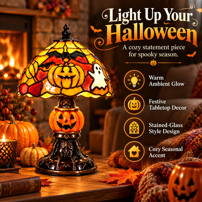 🕯️ 50% OFF! Cozy Halloween Pumpkin & Ghost Table Lamp with Warm Glow