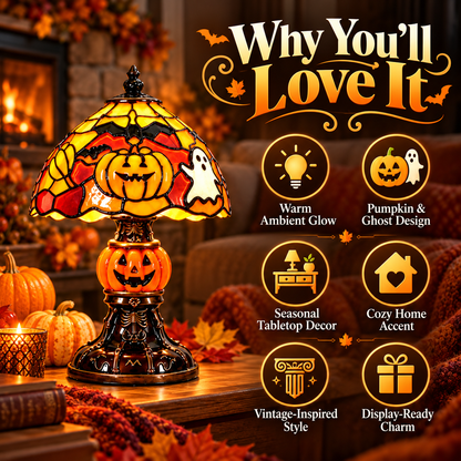 🕯️ 50% OFF! Cozy Halloween Pumpkin & Ghost Table Lamp with Warm Glow