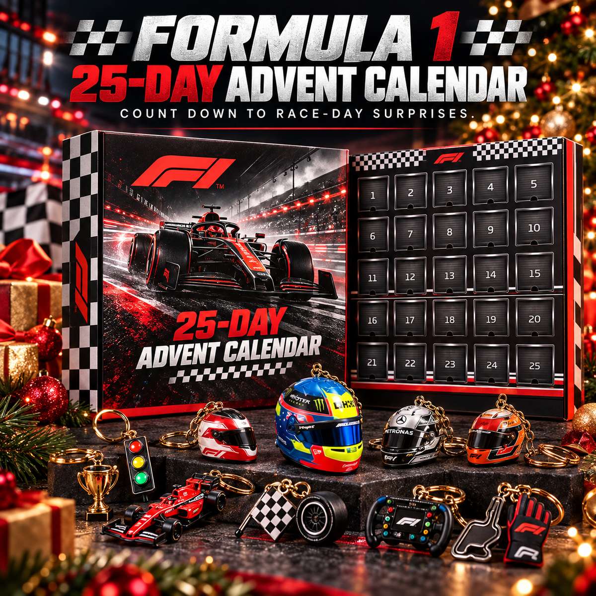 🏎️ Race Day 25-Day Advent Calendar 🎄 Motorsport Collectible Christmas Gift