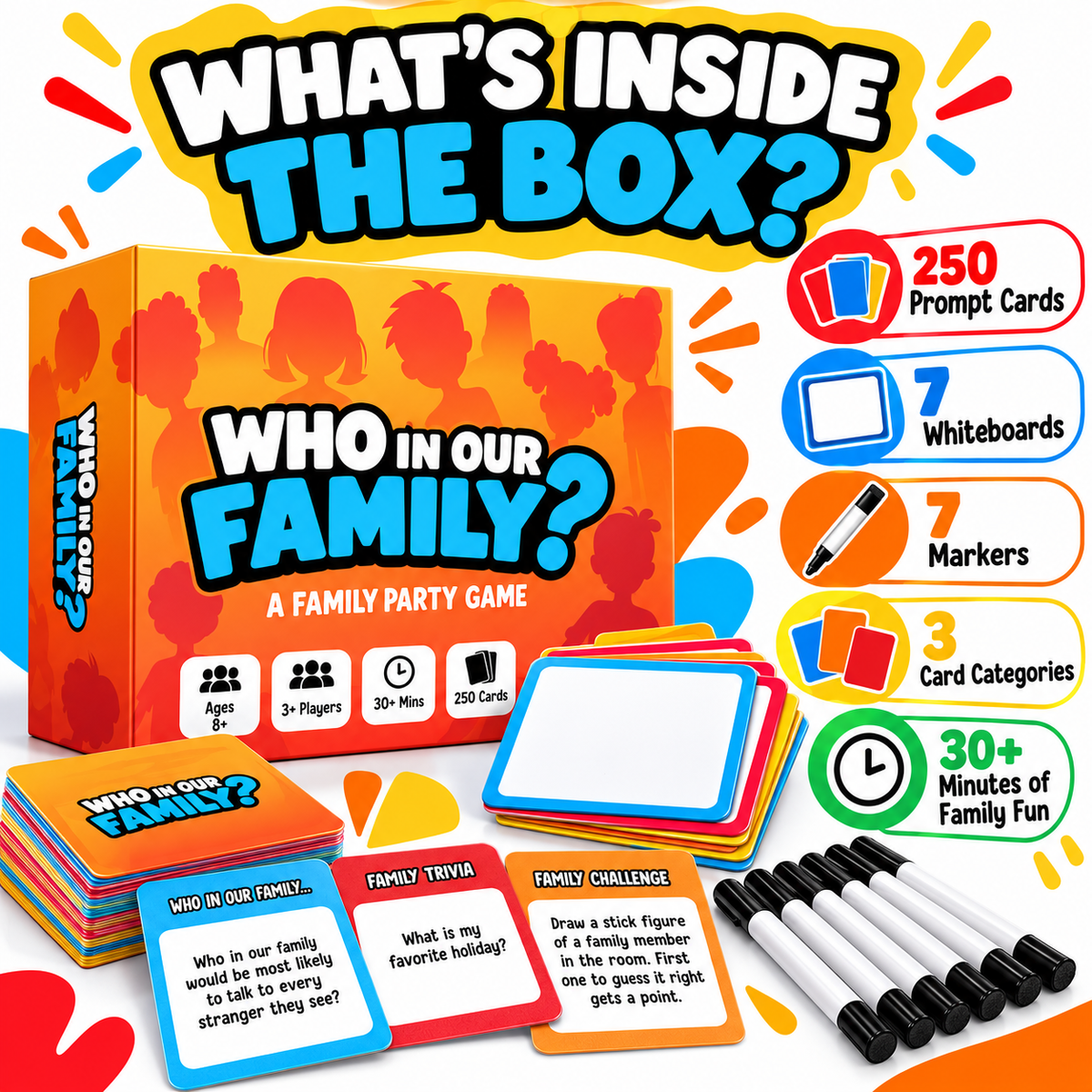 😂 50% OFF Today! Who In Our Family? Hilarious Party Game for Family Game Night