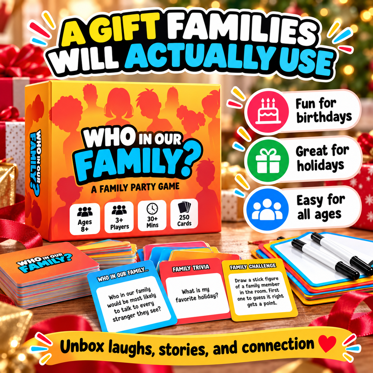😂 50% OFF Today! Who In Our Family? Hilarious Party Game for Family Game Night