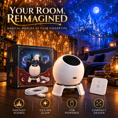 ✨ Magical Castle Projection Night Light 🌙 Fantasy Room Glow Gift